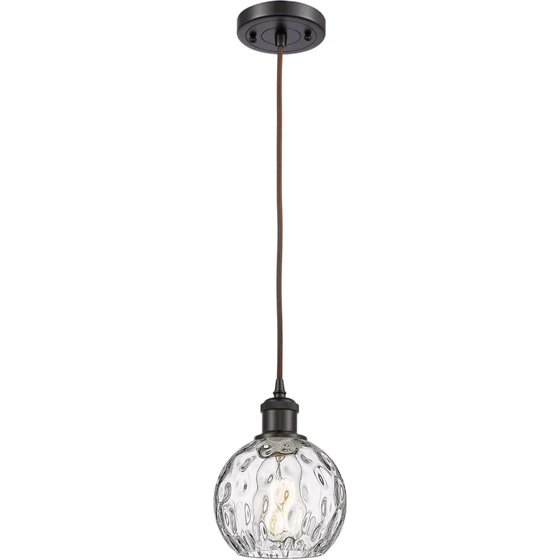 Ballston Athens Water Glass LED 6 inch Oil Rubbed Bronze Mini Pendant Ceiling Light