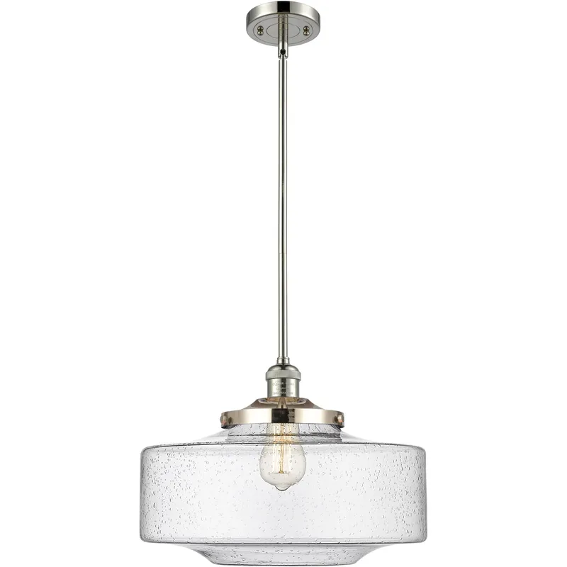 Franklin Restoration Bridgeton LED 11.75 inch Polished Nickel Mini Pendant Ceiling Light in Seedy