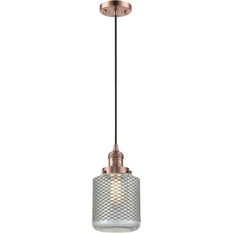 Franklin Restoration Stanton LED 6 inch Antique Copper Mini Pendant Ceiling Light, Franklin Restoration