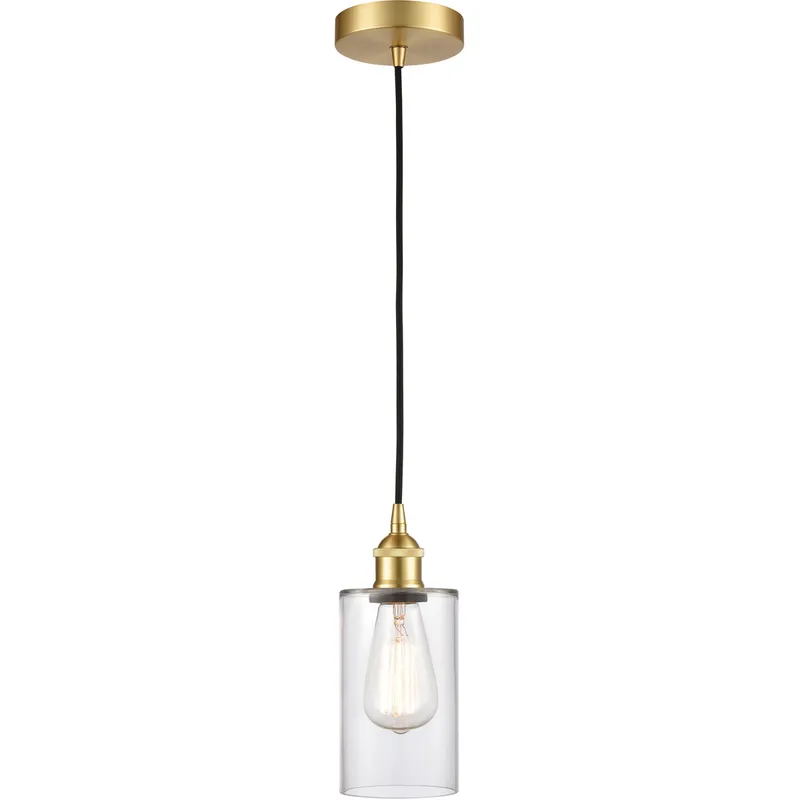 Edison Clymer LED 4 inch Satin Gold Mini Pendant Ceiling Light