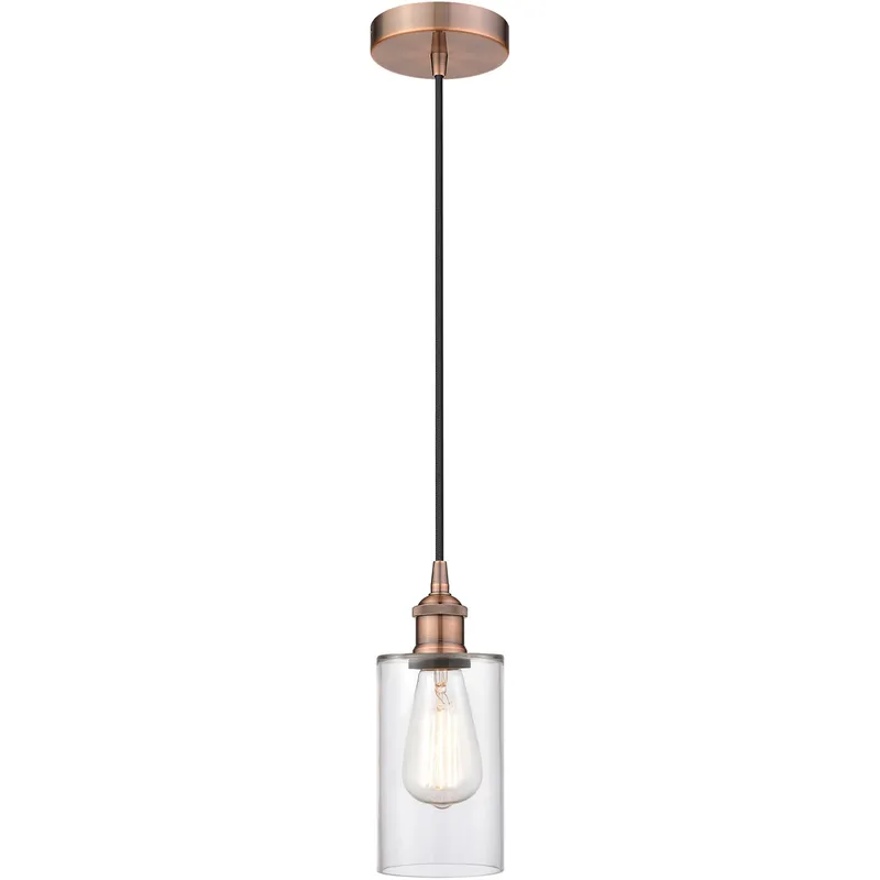 Edison Clymer LED 4 inch Antique Copper Mini Pendant Ceiling Light
