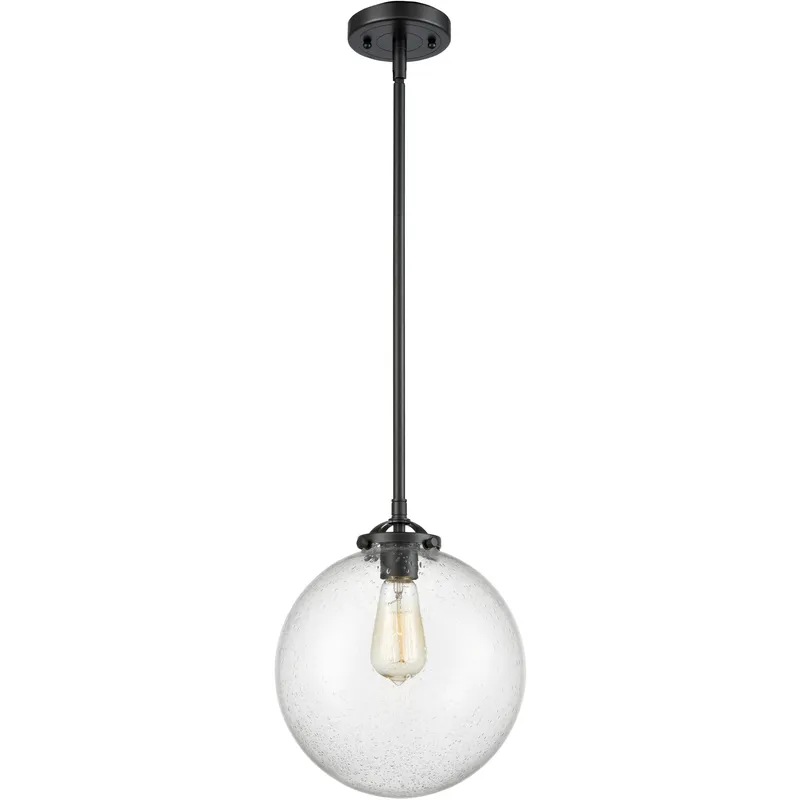 Nouveau Beacon LED 10 inch Oil Rubbed Bronze Mini Pendant Ceiling Light in Seedy, Nouveau