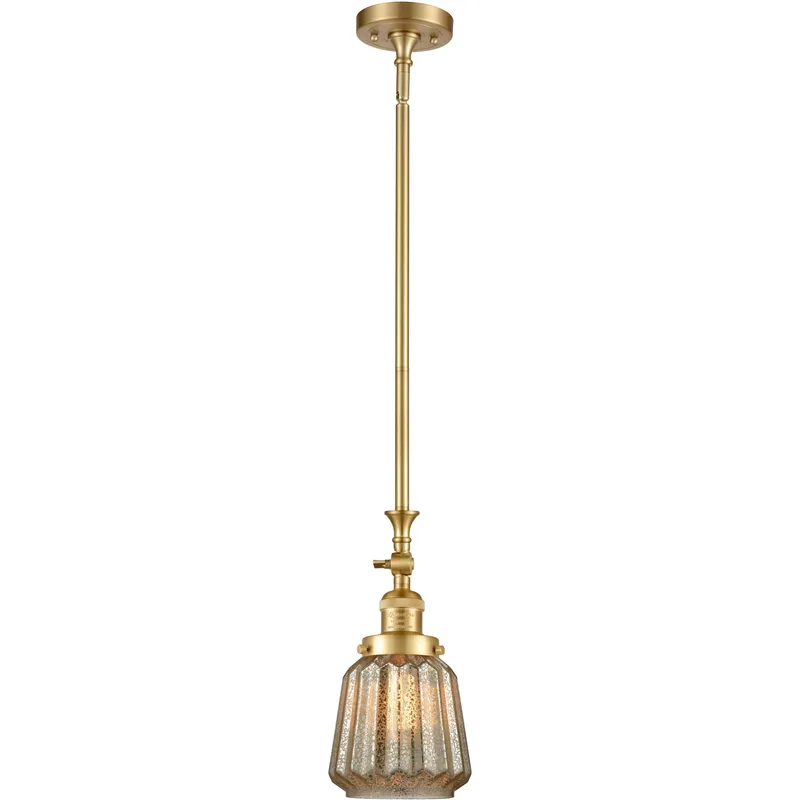 Franklin Restoration Chatham 1 Light 6 inch Satin Gold Mini Pendant Ceiling Light in Incandescent, Mercury, Franklin Restoration