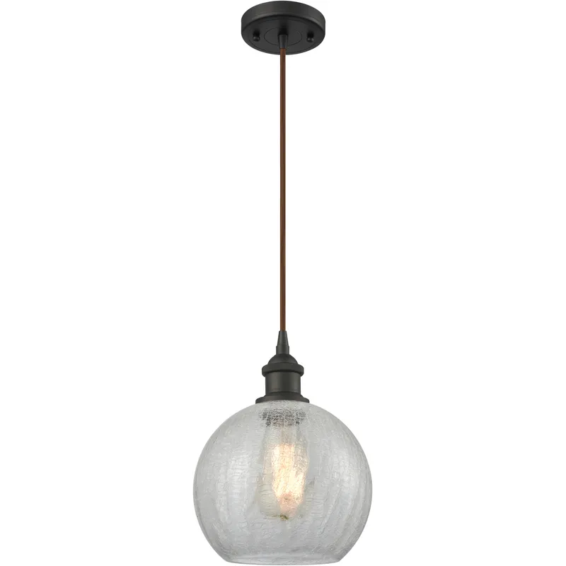 Ballston Athens 1 Light 8 inch Oil Rubbed Bronze Mini Pendant Ceiling Light