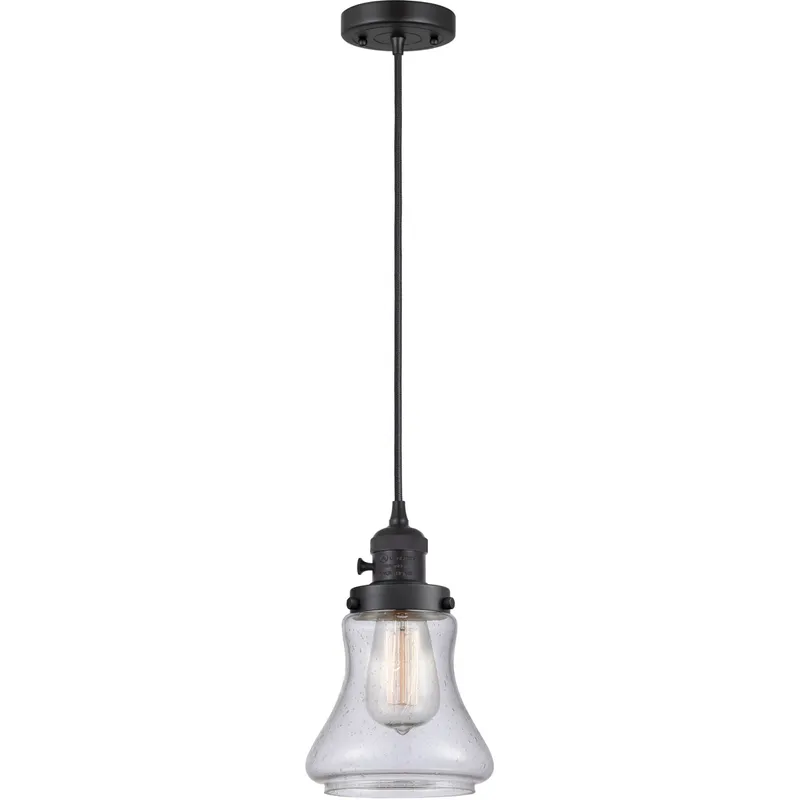 Franklin Restoration Bellmont 1 Light 6 inch Matte Black Mini Pendant Ceiling Light
