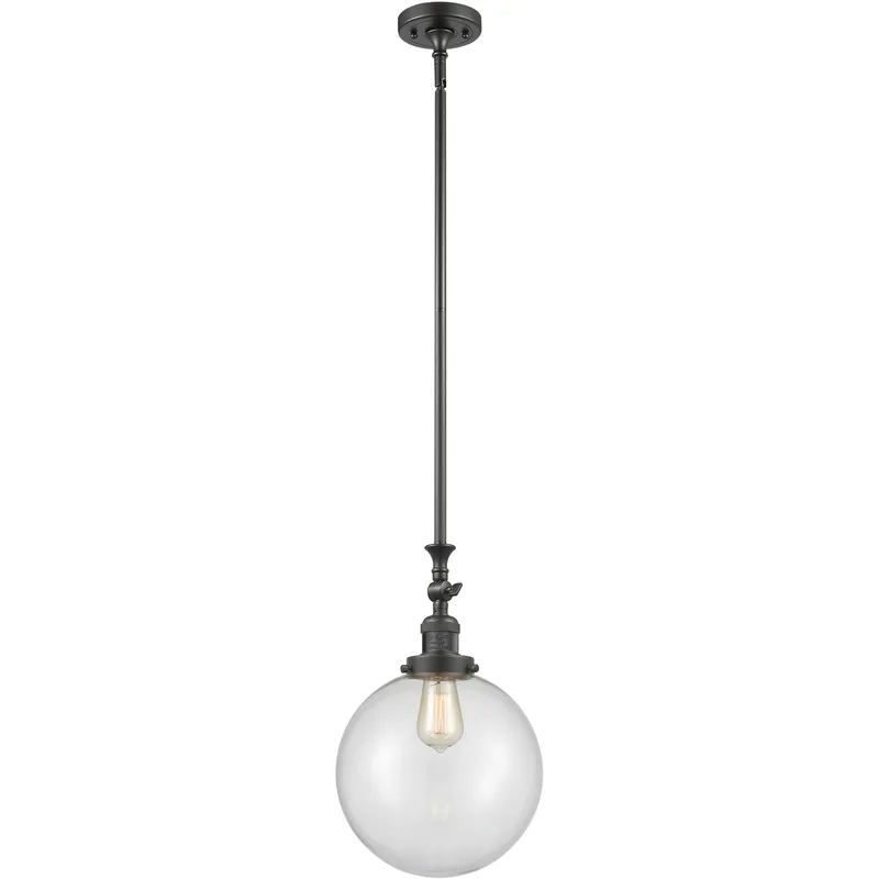 Franklin Restoration Beacon LED 10 inch Oil Rubbed Bronze Mini Pendant Ceiling Light in Clear, Franklin Restoration