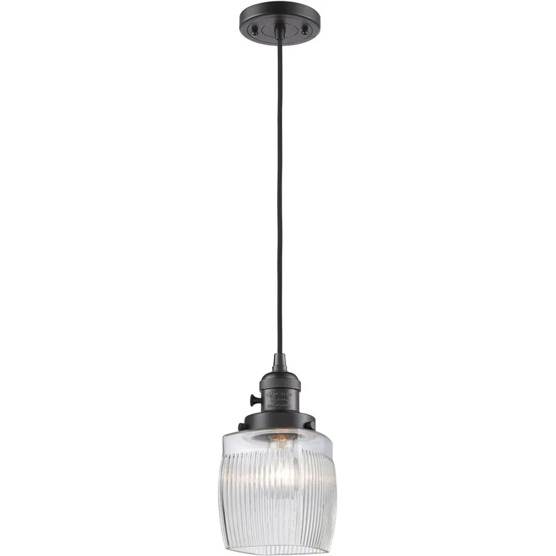 Franklin Restoration Colton LED 6 inch Oil Rubbed Bronze Mini Pendant Ceiling Light