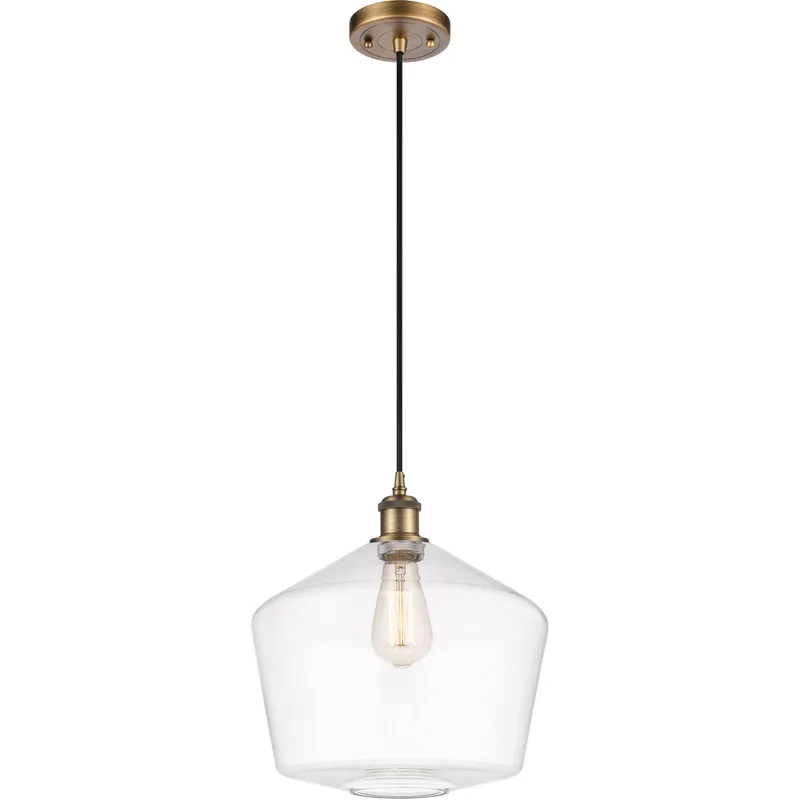 Ballston Cindyrella 1 Light 12 inch Brushed Brass Mini Pendant Ceiling Light