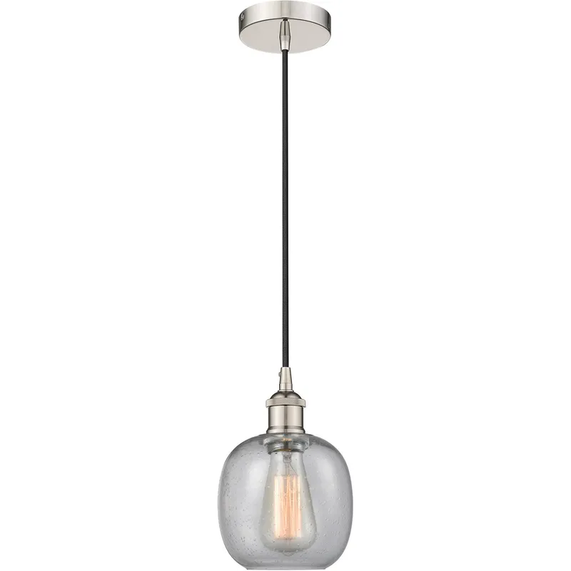 Edison Belfast 1 Light 6 inch Polished Nickel Mini Pendant Ceiling Light