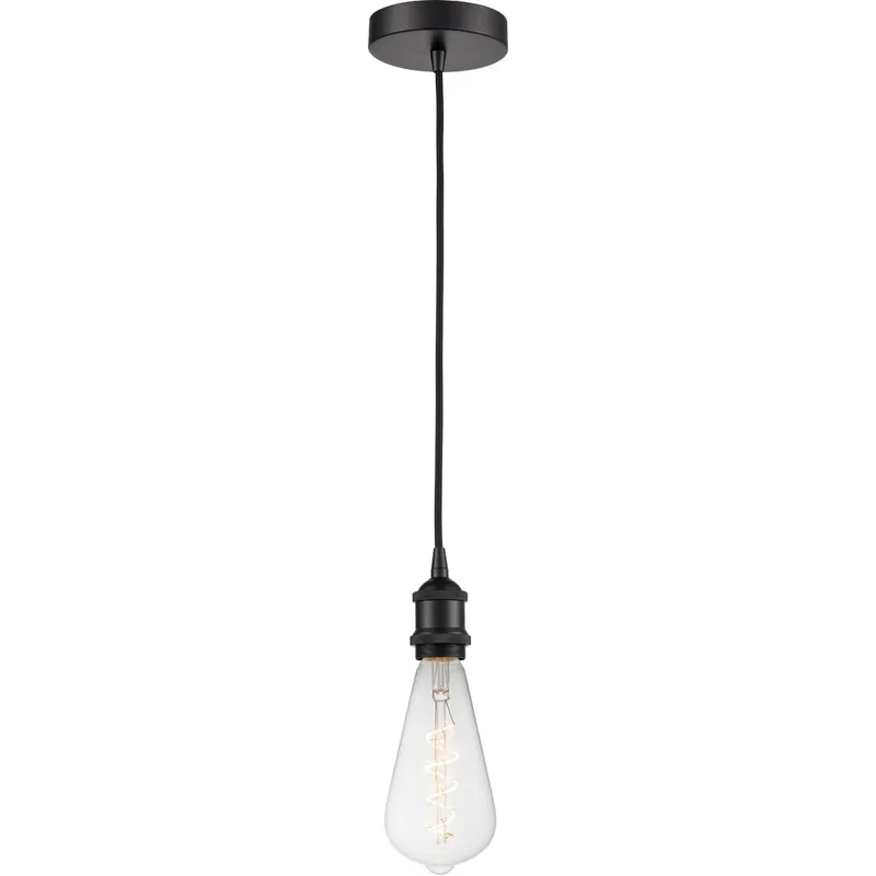 Ballston Edison LED 3.75 inch Matte Black Mini Pendant Ceiling Light, Ballston