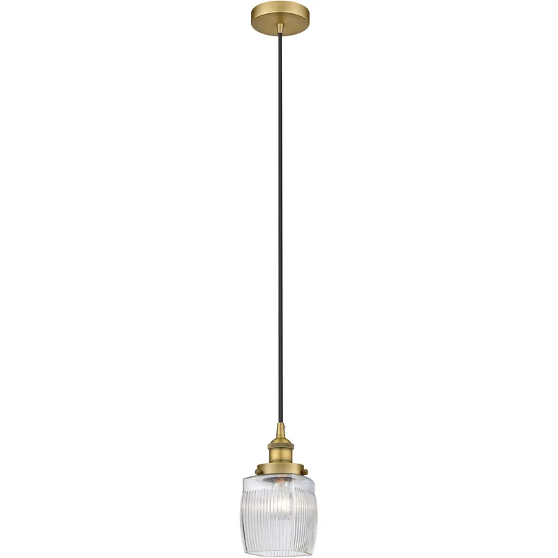 Edison Colton 1 Light 6 inch Brushed Brass Mini Pendant Ceiling Light
