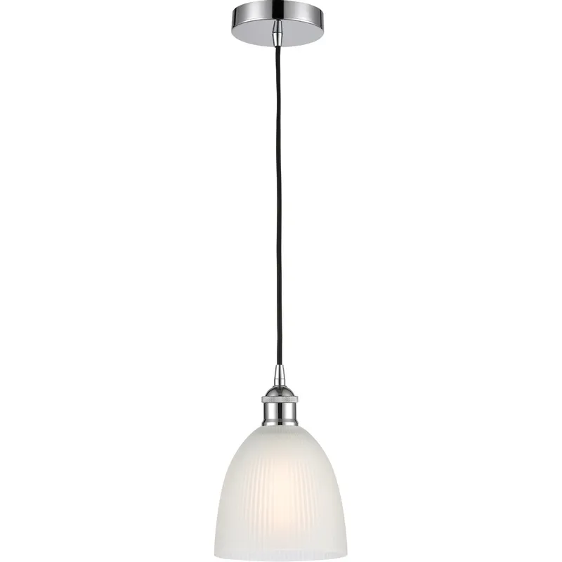 Edison Castile LED 6 inch Polished Chrome Mini Pendant Ceiling Light