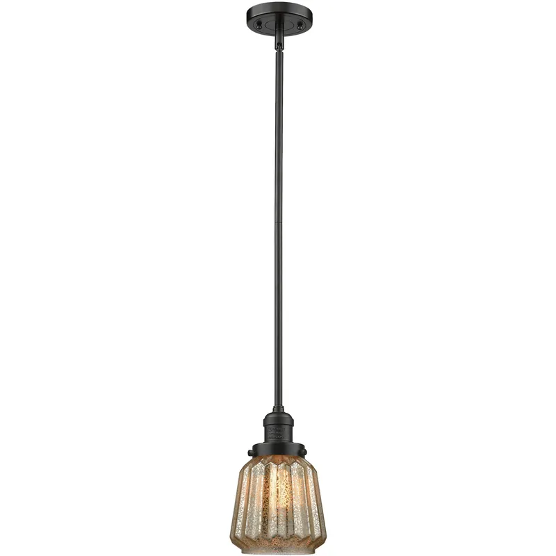 Franklin Restoration Chatham LED 6 inch Oil Rubbed Bronze Mini Pendant Ceiling Light in Mercury, Franklin Restoration
