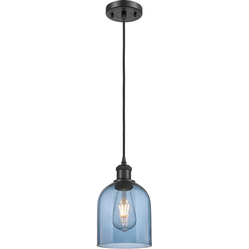 Ballston Bella 1 Light 5.5 inch Matte Black Cord Hung Mini Pendant Ceiling Light