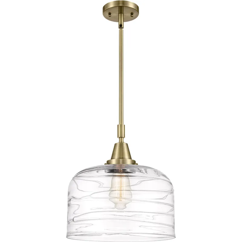 Franklin Restoration Bell LED 12 inch Antique Brass Mini Pendant Ceiling Light