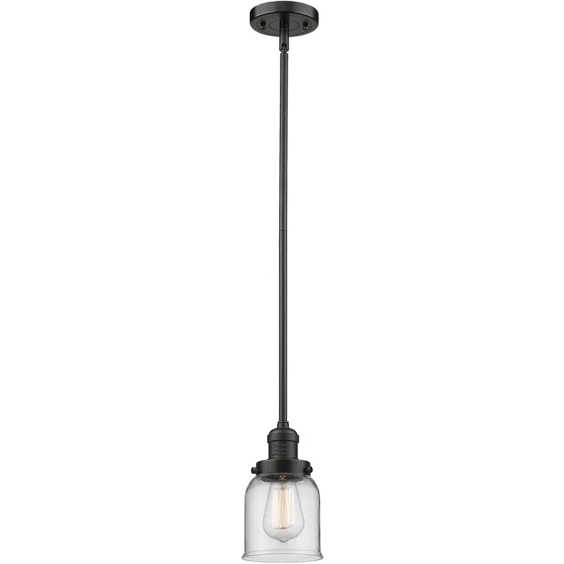 Franklin Restoration Bell 1 Light 5 inch Oil Rubbed Bronze Mini Pendant Ceiling Light in Incandescent, Clear, Franklin Restoration