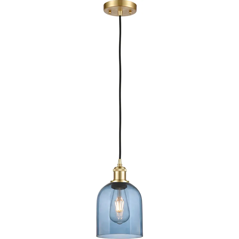 Ballston Bella 1 Light 5.5 inch Satin Gold Cord Hung Mini Pendant Ceiling Light