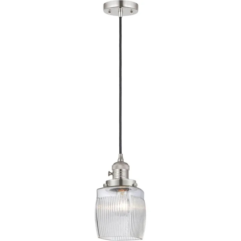 Franklin Restoration Colton LED 6 inch Polished Nickel Mini Pendant Ceiling Light