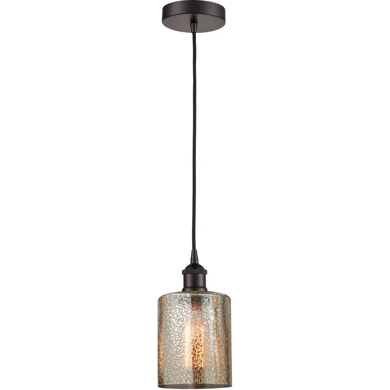 Edison Cobbleskill LED 5 inch Oil Rubbed Bronze Mini Pendant Ceiling Light