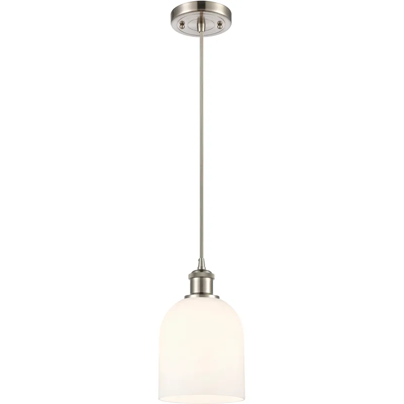 Ballston Bella 1 Light 5.5 inch Brushed Satin Nickel Cord Hung Mini Pendant Ceiling Light