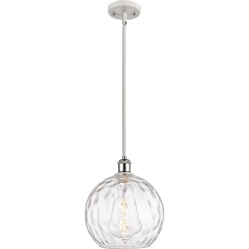Ballston Athens Water Glass LED 10 inch White and Polished Chrome Mini Pendant Ceiling Light