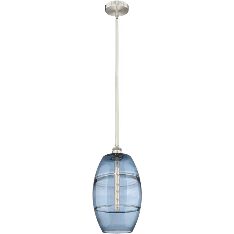 Edison Vaz 1 Light 10 inch Brushed Satin Nickel Stem Hung Mini Pendant Ceiling Light