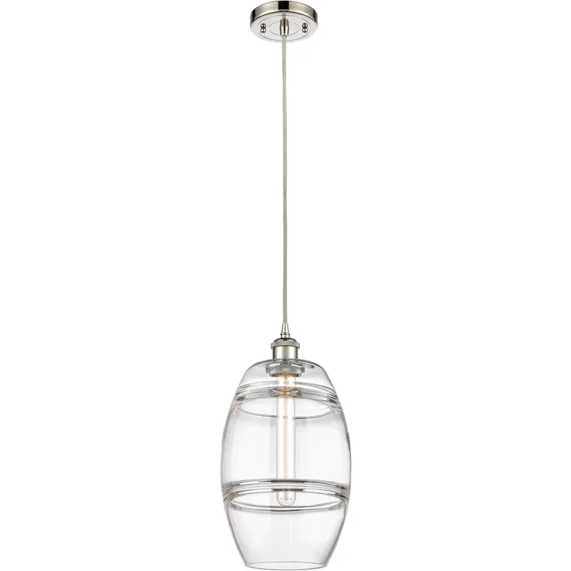 Ballston Vaz 1 Light 8 inch Polished Nickel Cord Hung Mini Pendant Ceiling Light
