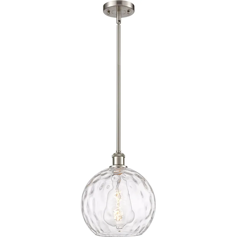 Ballston Athens Water Glass LED 10 inch Brushed Satin Nickel Mini Pendant Ceiling Light