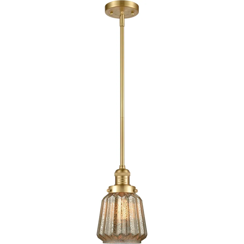 Franklin Restoration Chatham 1 Light 6 inch Satin Gold Mini Pendant Ceiling Light in Incandescent, Mercury, Franklin Restoration