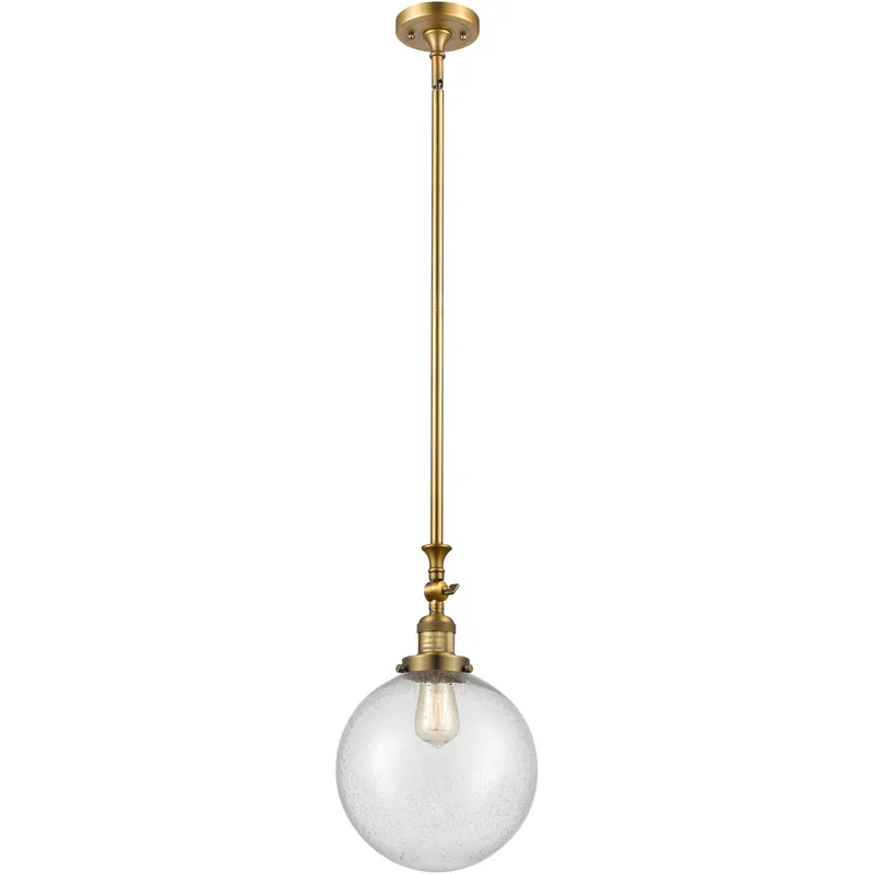 Franklin Restoration Beacon LED 10 inch Brushed Brass Mini Pendant Ceiling Light in Seedy, Franklin Restoration