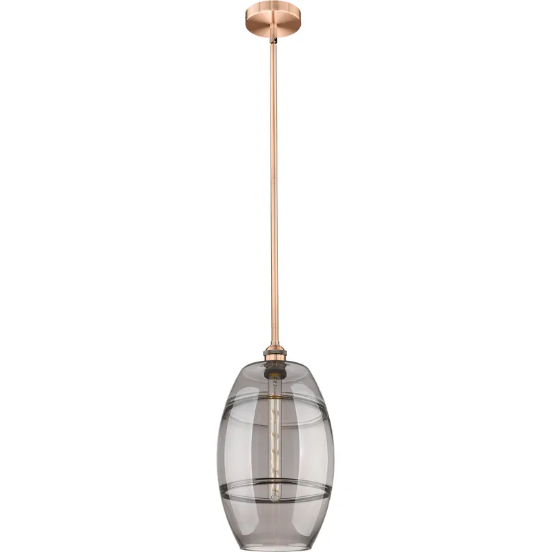Edison Vaz 1 Light 10 inch Antique Copper Stem Hung Mini Pendant Ceiling Light