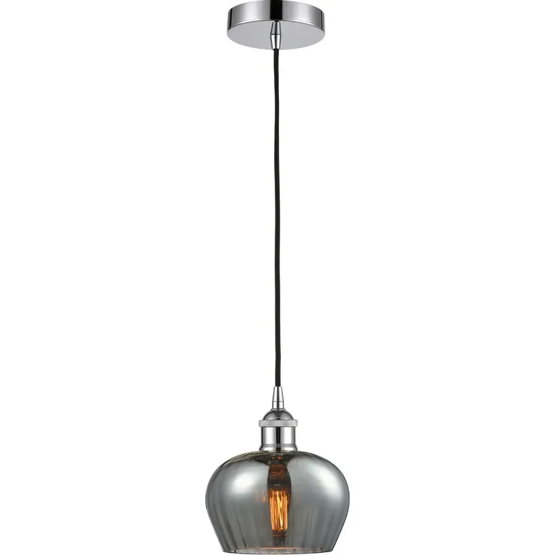 Edison Fenton LED 7 inch Polished Chrome Mini Pendant Ceiling Light