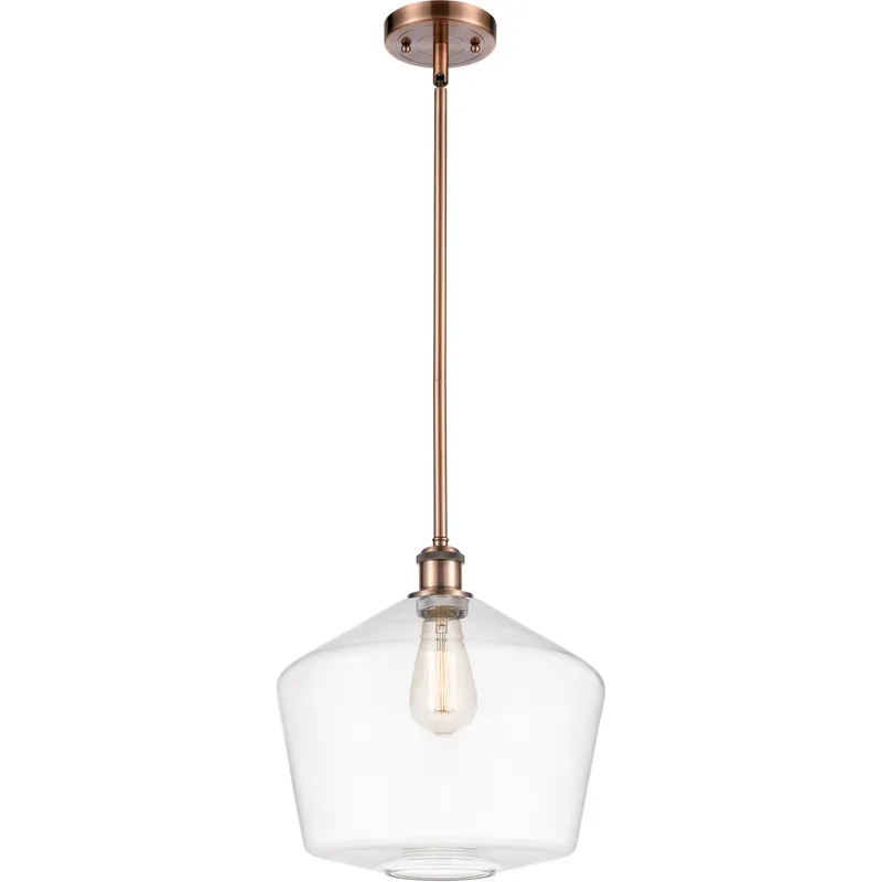 Ballston Cindyrella LED 12 inch Antique Copper Mini Pendant Ceiling Light in Clear Glass