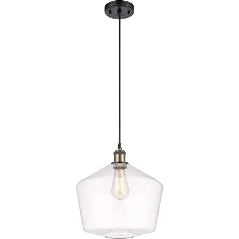 Ballston Cindyrella 1 Light 12 inch Black Antique Brass Mini Pendant Ceiling Light