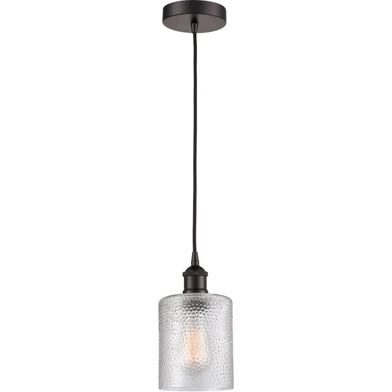 Edison Cobbleskill LED 5 inch Oil Rubbed Bronze Mini Pendant Ceiling Light