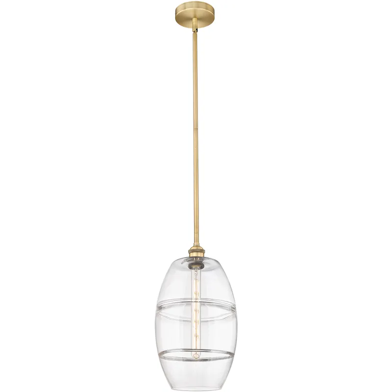 Edison Vaz 1 Light 10 inch Brushed Brass Stem Hung Mini Pendant Ceiling Light