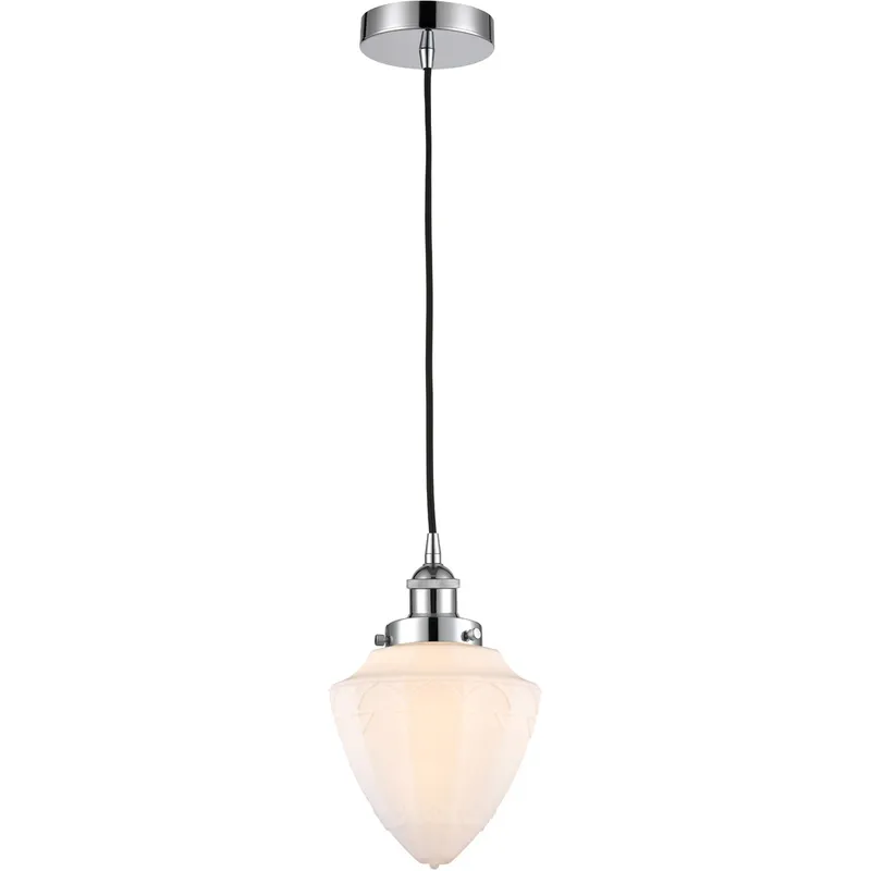 Edison Bullet LED 8 inch Polished Chrome Mini Pendant Ceiling Light