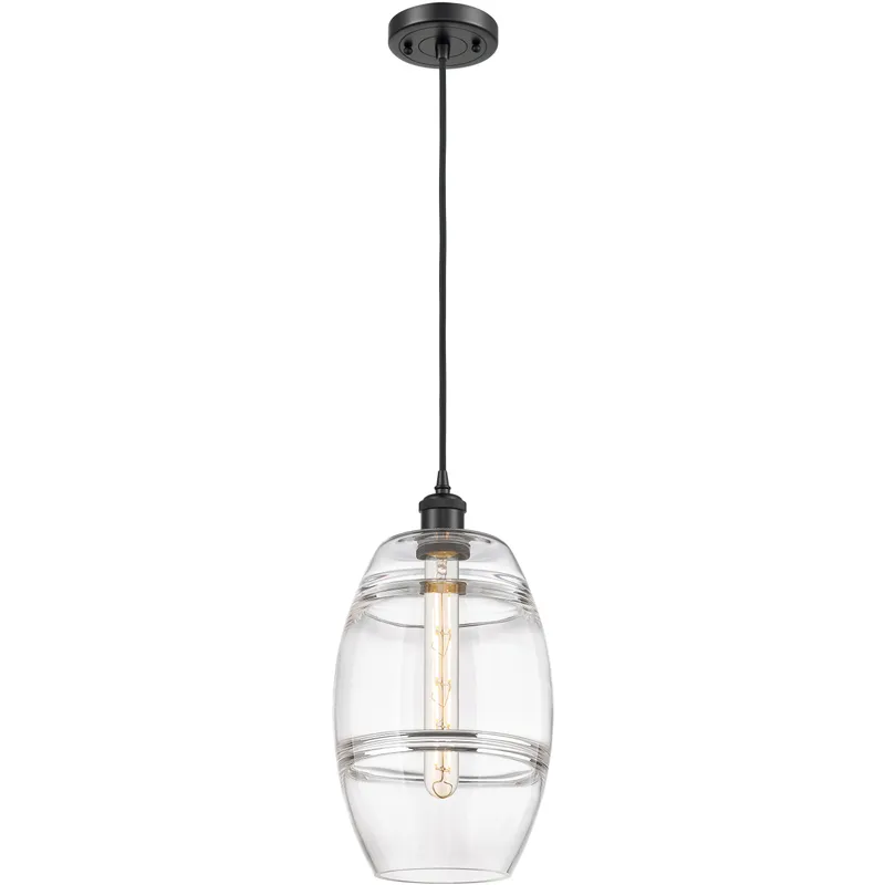 Ballston Vaz 1 Light 8 inch Matte Black Cord Hung Mini Pendant Ceiling Light
