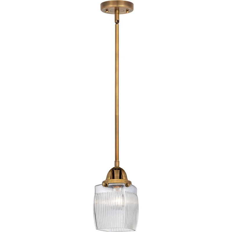 Nouveau 2 Colton LED 6 inch Brushed Brass Mini Pendant Ceiling Light
