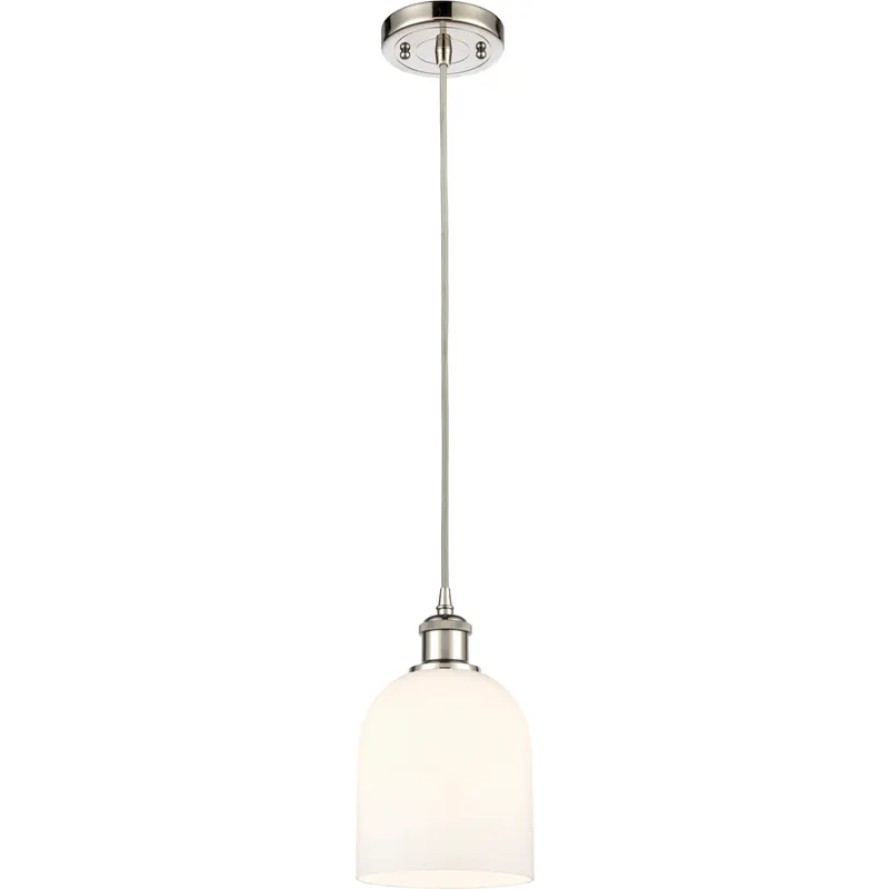 Ballston Bella 1 Light 5.5 inch Polished Nickel Cord Hung Mini Pendant Ceiling Light