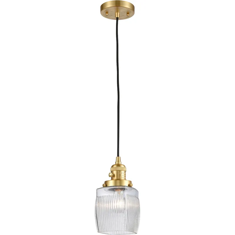 Franklin Restoration Colton LED 6 inch Satin Gold Mini Pendant Ceiling Light