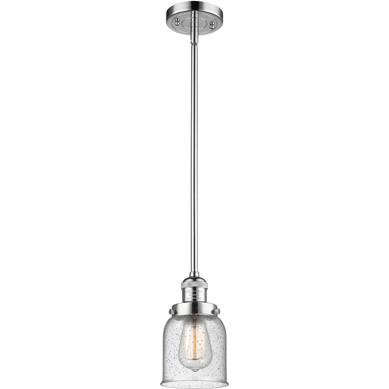 Franklin Restoration Bell 1 Light 5 inch Polished Chrome Mini Pendant Ceiling Light in Incandescent, Seedy, Franklin Restoration