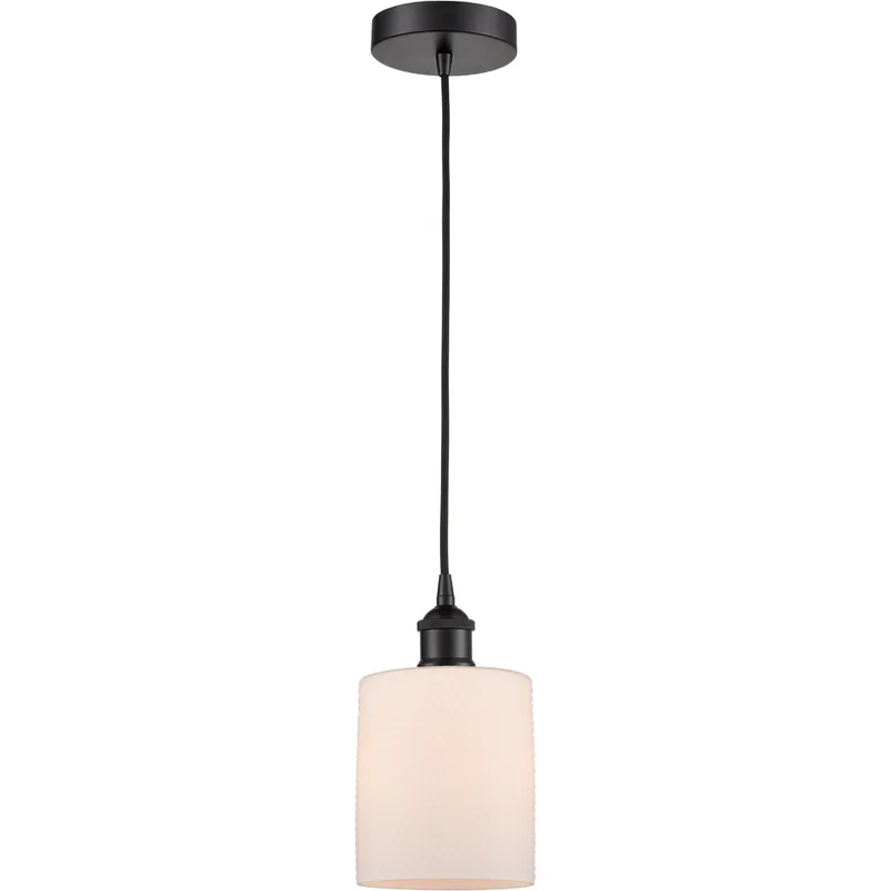 Edison Cobbleskill LED 5 inch Matte Black Mini Pendant Ceiling Light