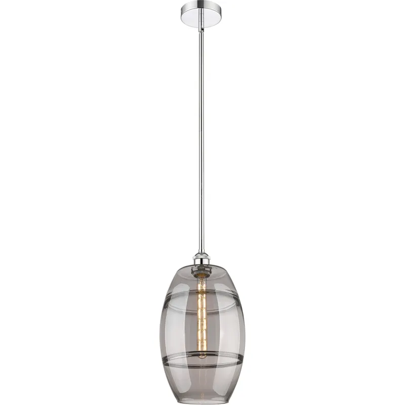 Edison Vaz 1 Light 10 inch Polished Chrome Stem Hung Mini Pendant Ceiling Light