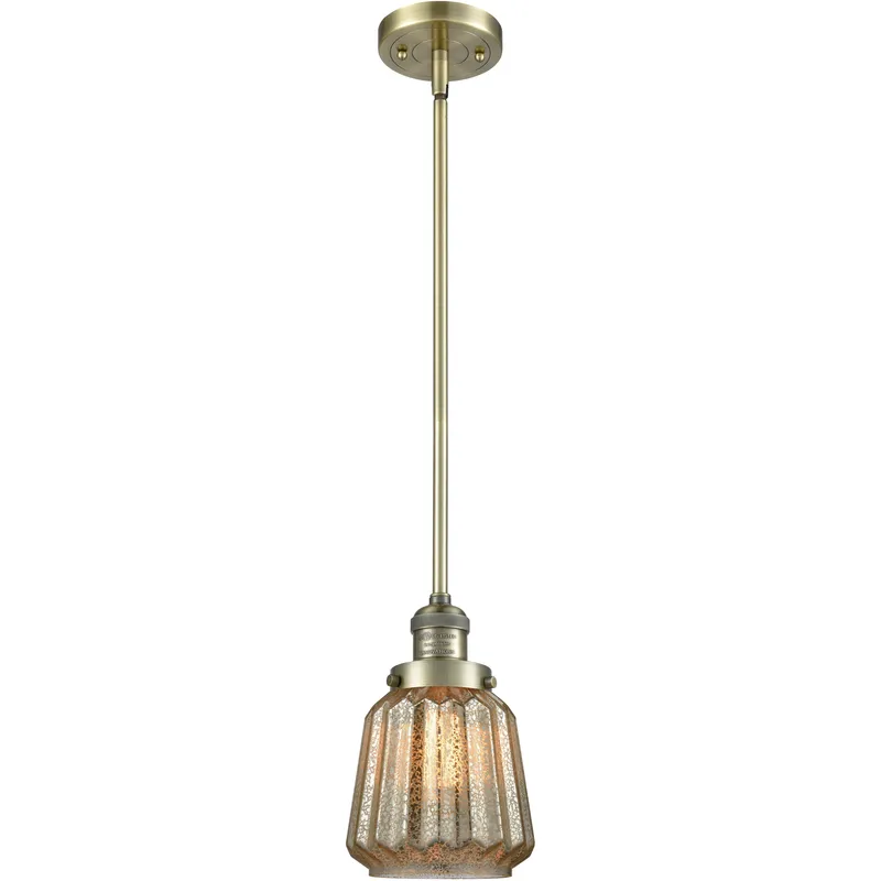 Franklin Restoration Chatham 1 Light 6 inch Antique Brass Mini Pendant Ceiling Light in Incandescent, Mercury, Franklin Restoration