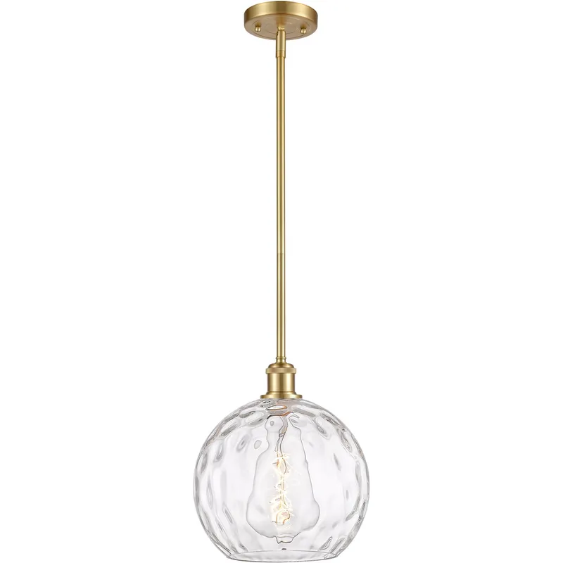 Ballston Athens Water Glass LED 10 inch Satin Gold Mini Pendant Ceiling Light