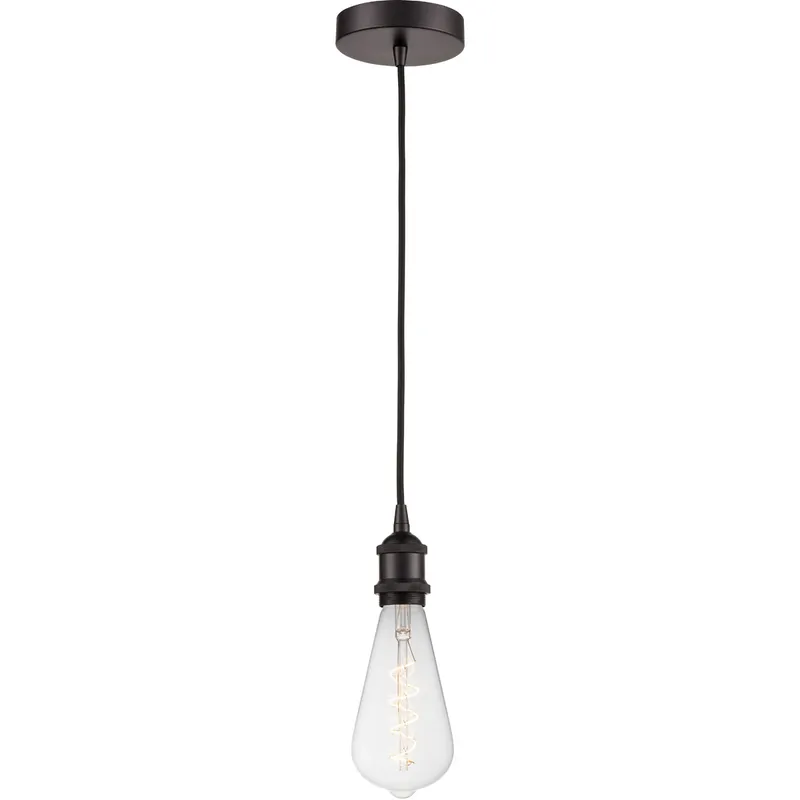 Ballston Edison LED 3.75 inch Oil Rubbed Bronze Mini Pendant Ceiling Light, Ballston