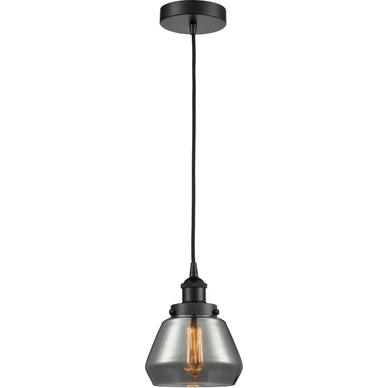 Edison Fulton LED 7 inch Matte Black Mini Pendant Ceiling Light