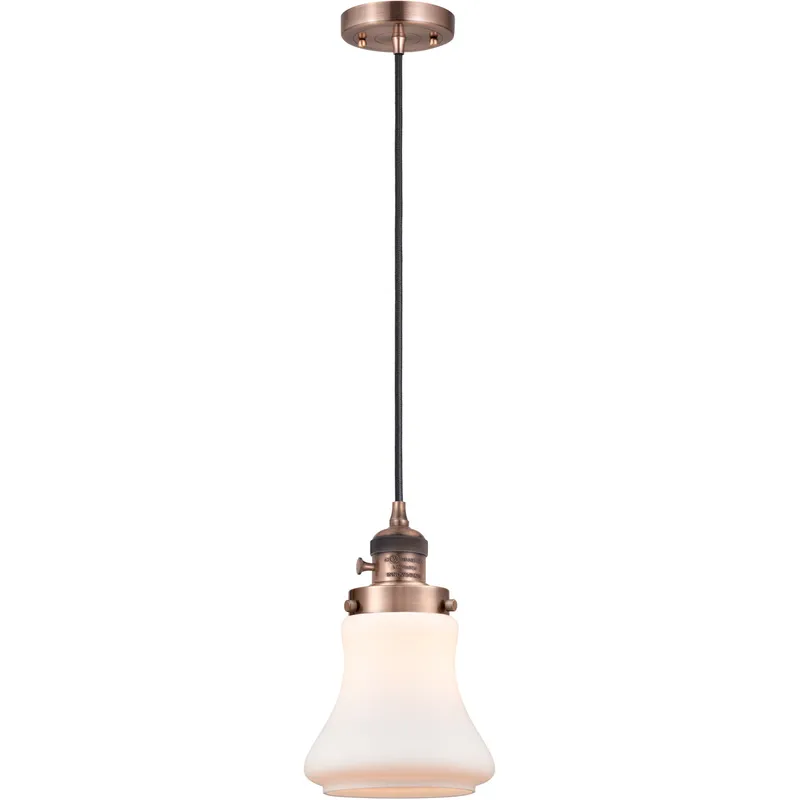 Franklin Restoration Bellmont 1 Light 6 inch Antique Copper Mini Pendant Ceiling Light