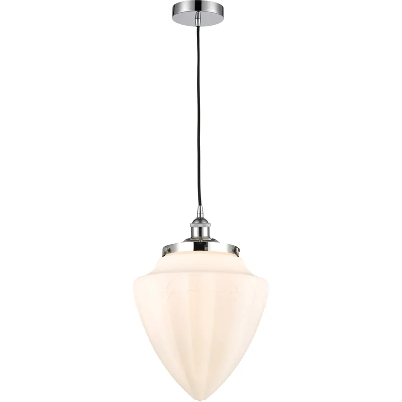 Edison Bullet 1 Light 12 inch Polished Chrome Mini Pendant Ceiling Light